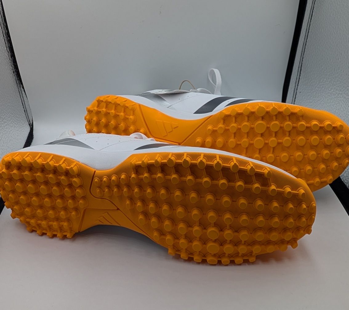 Adidas JQ8547 Cricket Shoes Orange Outsole