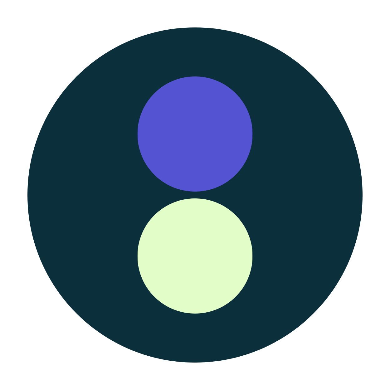 Blue and green dot in a blue circle Our Three Cents Logo