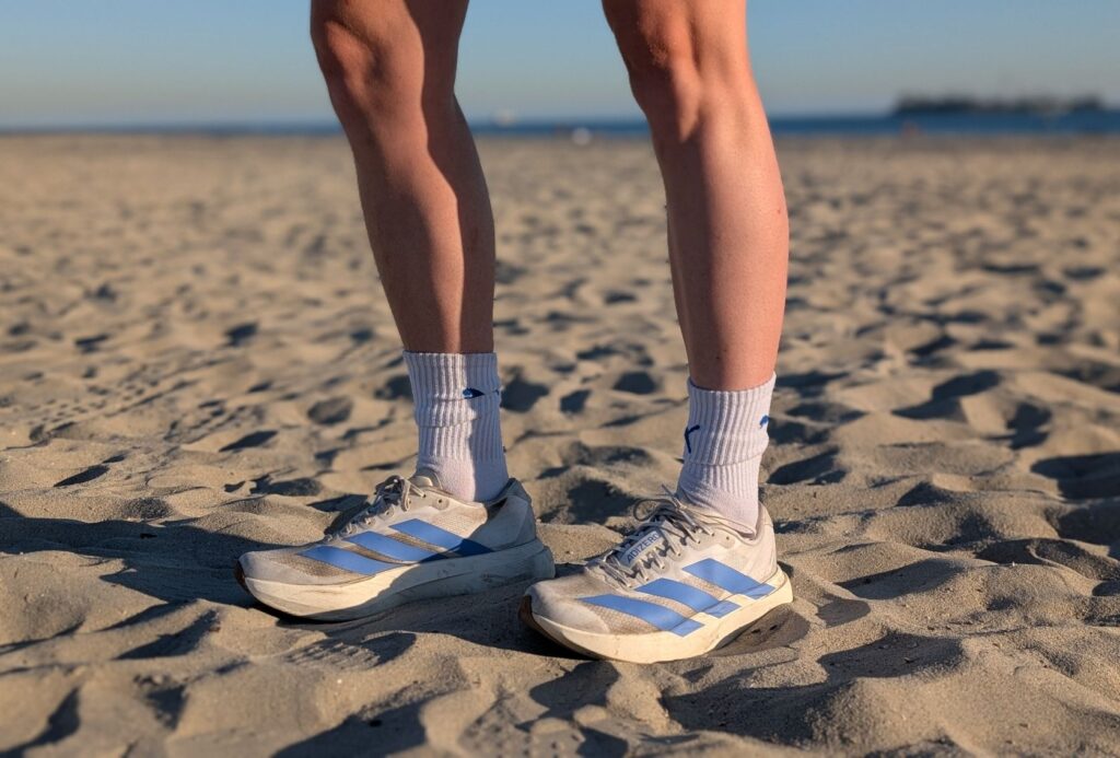 Adidas Adizero EVO SL Running Shoes on Feet