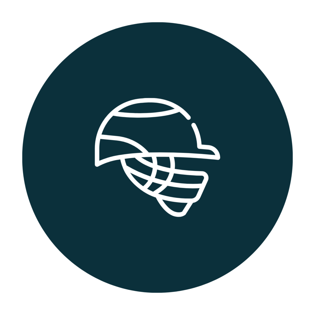 Cricket helmet icon