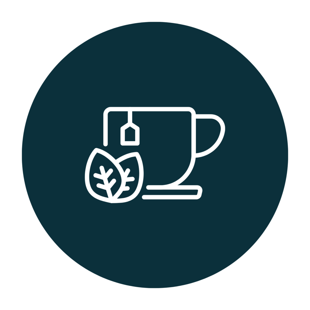 Herbal tea wellness drink icon