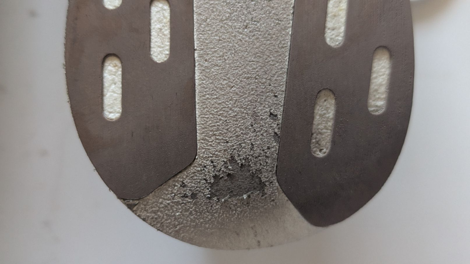Zoomed in look at foam worn off on the Adidas Adizero EVO SL running shoe bottom