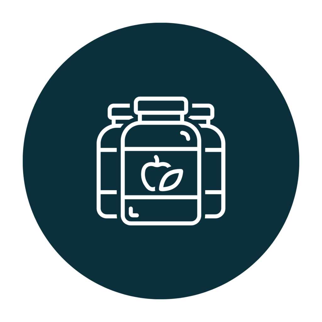 Pill bottles supplements icon