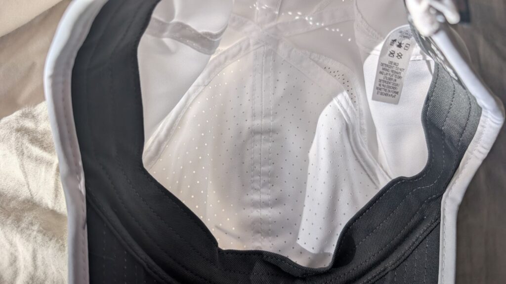 Nike FB5682 Club running cap underside showing featherlight ventilation and sweatband