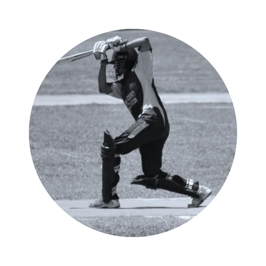 Sports equipment product reviewer Beulah P. playing a cricket shot