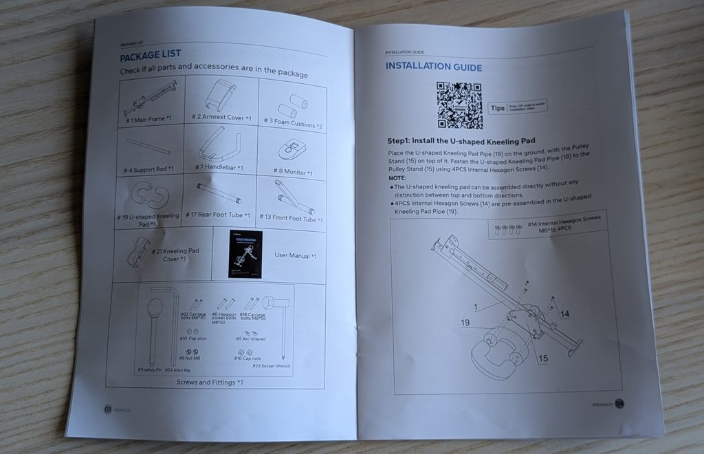 MERACH Ab machine assembly instructions manual